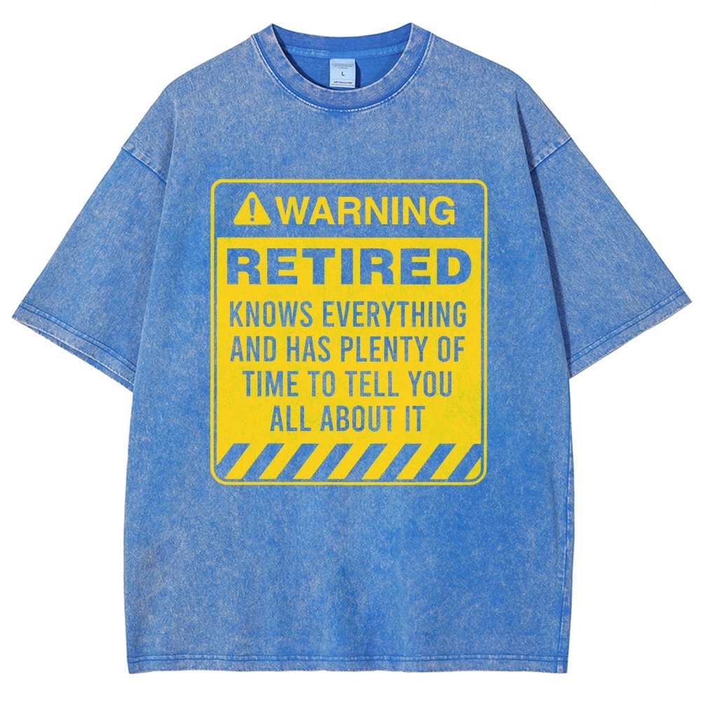 Retired Warning Vintage Distressed T-shirt