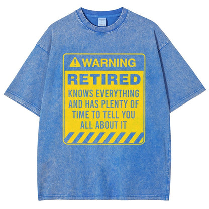 Retired Warning Vintage Distressed T-shirt