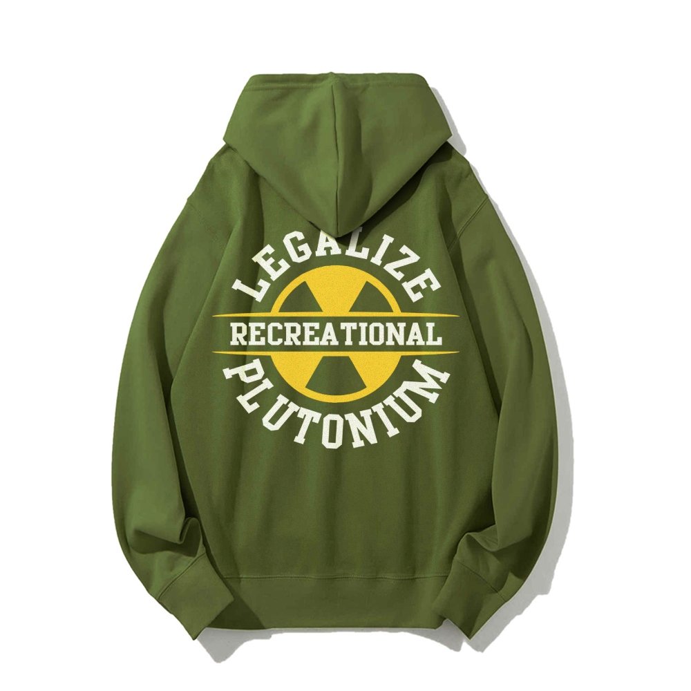 Legalize plutonium recreational Printed Back Unisex Cotton Hoodie