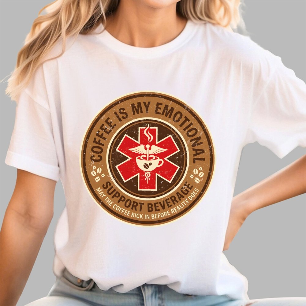 Coffee Is My Emotional Geek T-Shirt