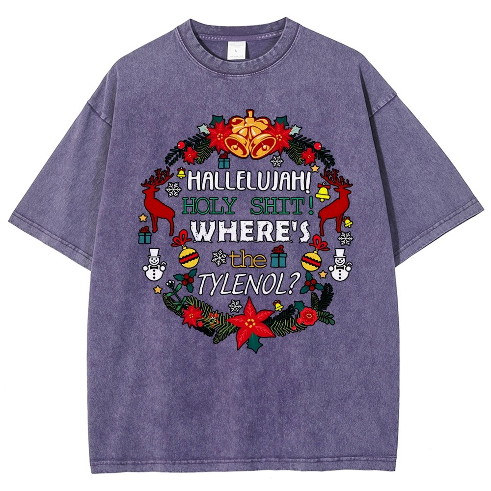 Where's The Tylenol Christmas. Autism Awareness Vintage Distressed T-shirt