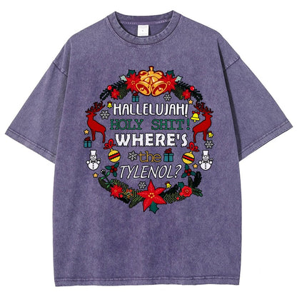 Where's The Tylenol Christmas. Autism Awareness Vintage Distressed T-shirt