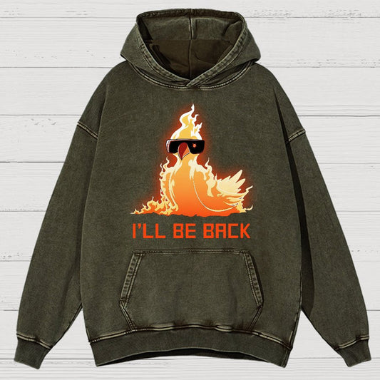 I'll Be Back Vintage Distressed Hoodie