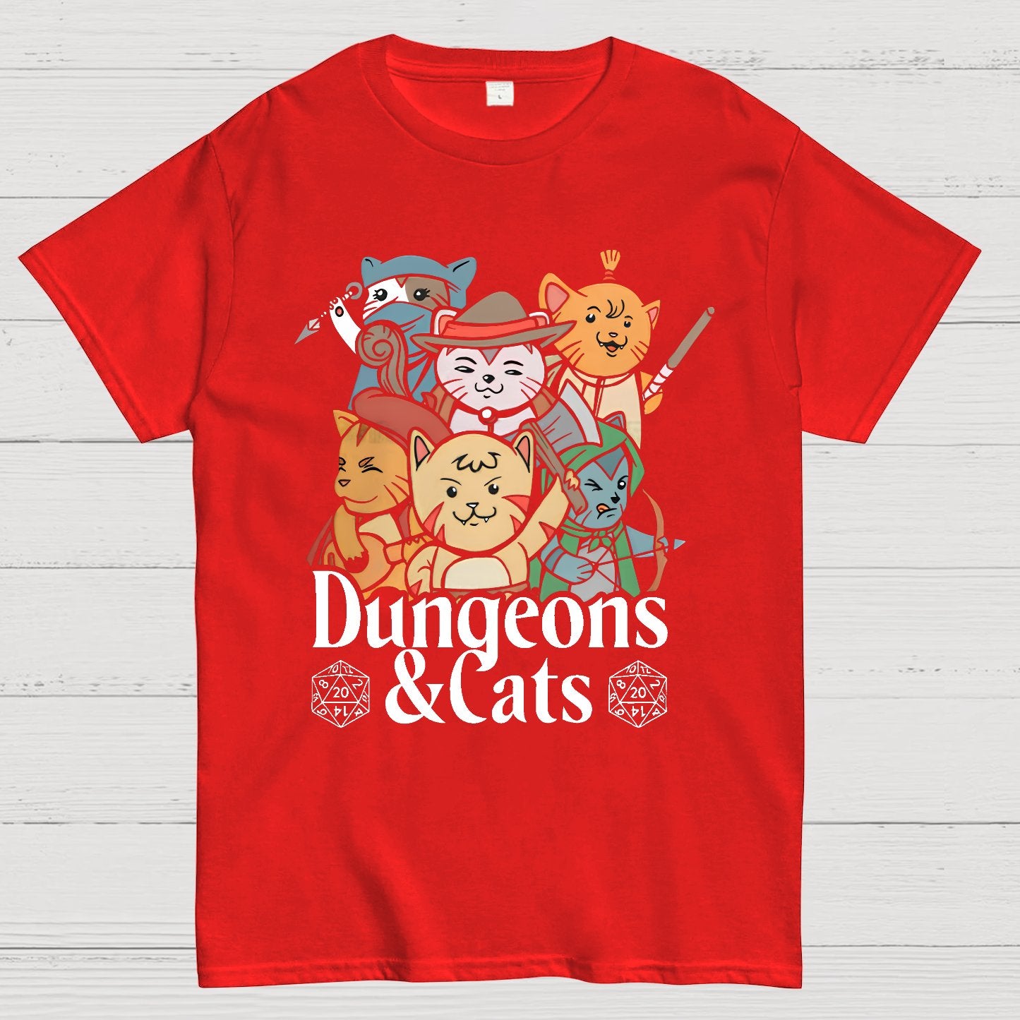 Dungeons and Cats Geeky T-Shirt