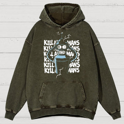 Machine Failure Vintage Distressed Hoodie