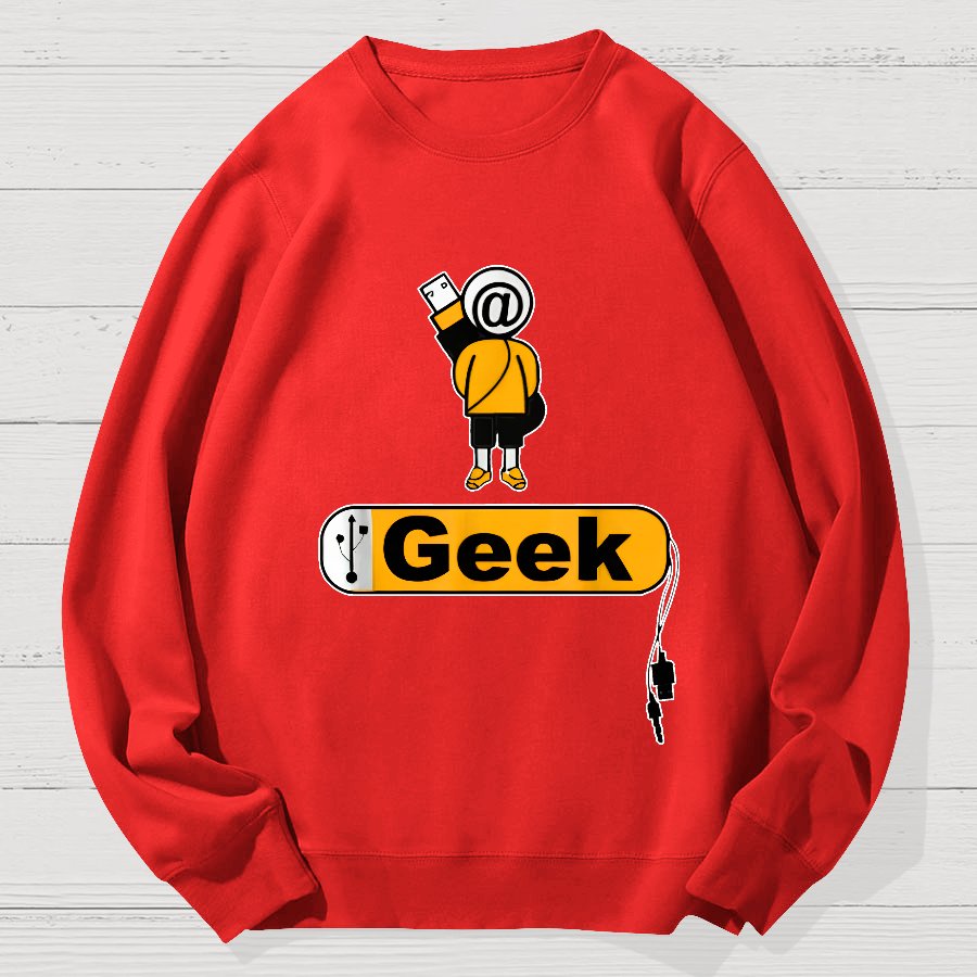 @Geek Funny Cotton Sweatshirt