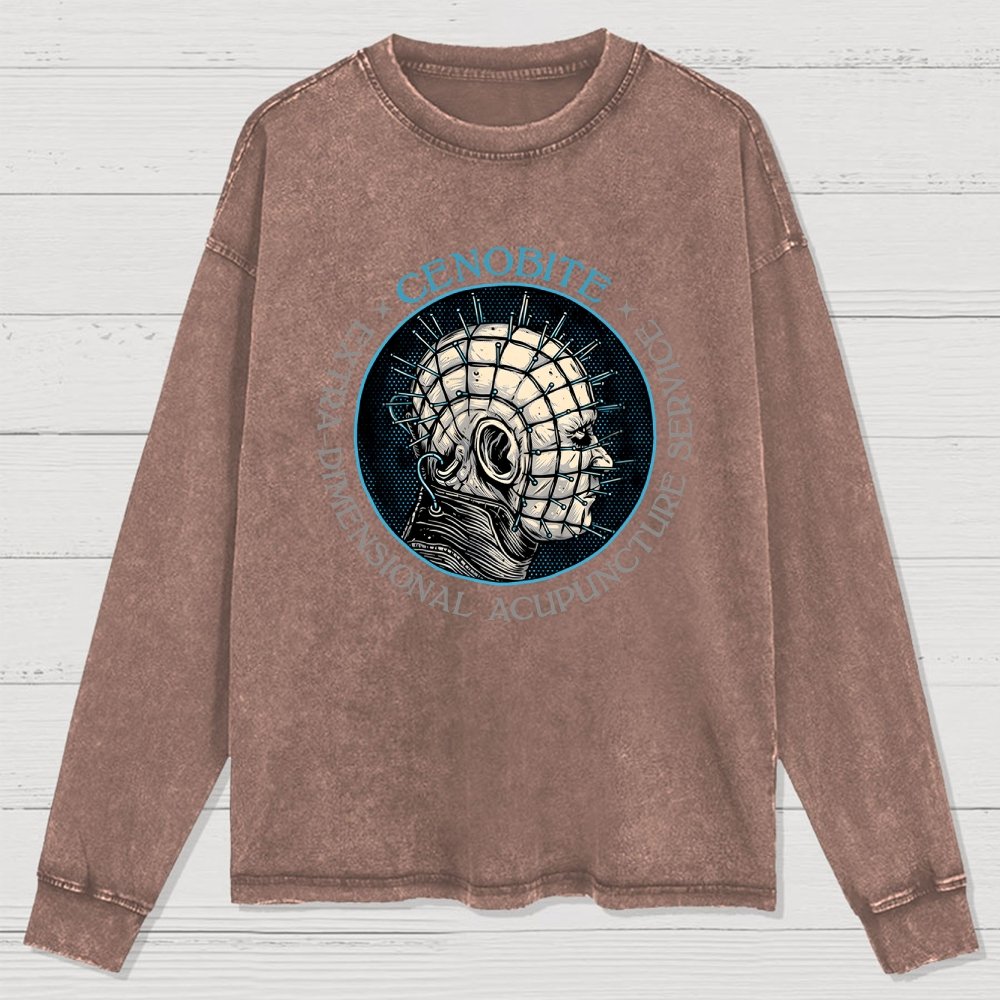 Extra Dimensional Acupuncture Washed Long Sleeve Tee