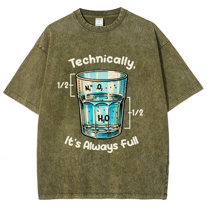Technically The Glass Is Full Science Vintage Distressed T-shirt
