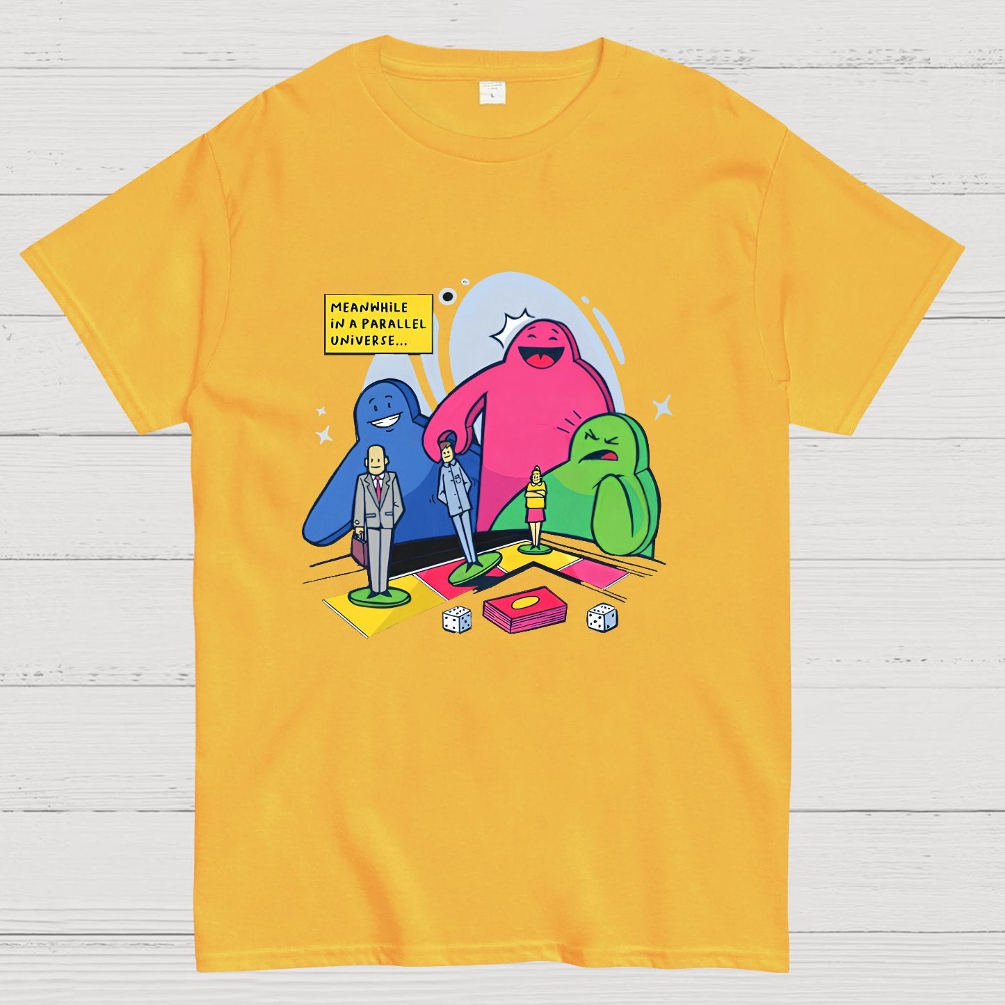 Meeples playing Board Games Geeky T-Shirt