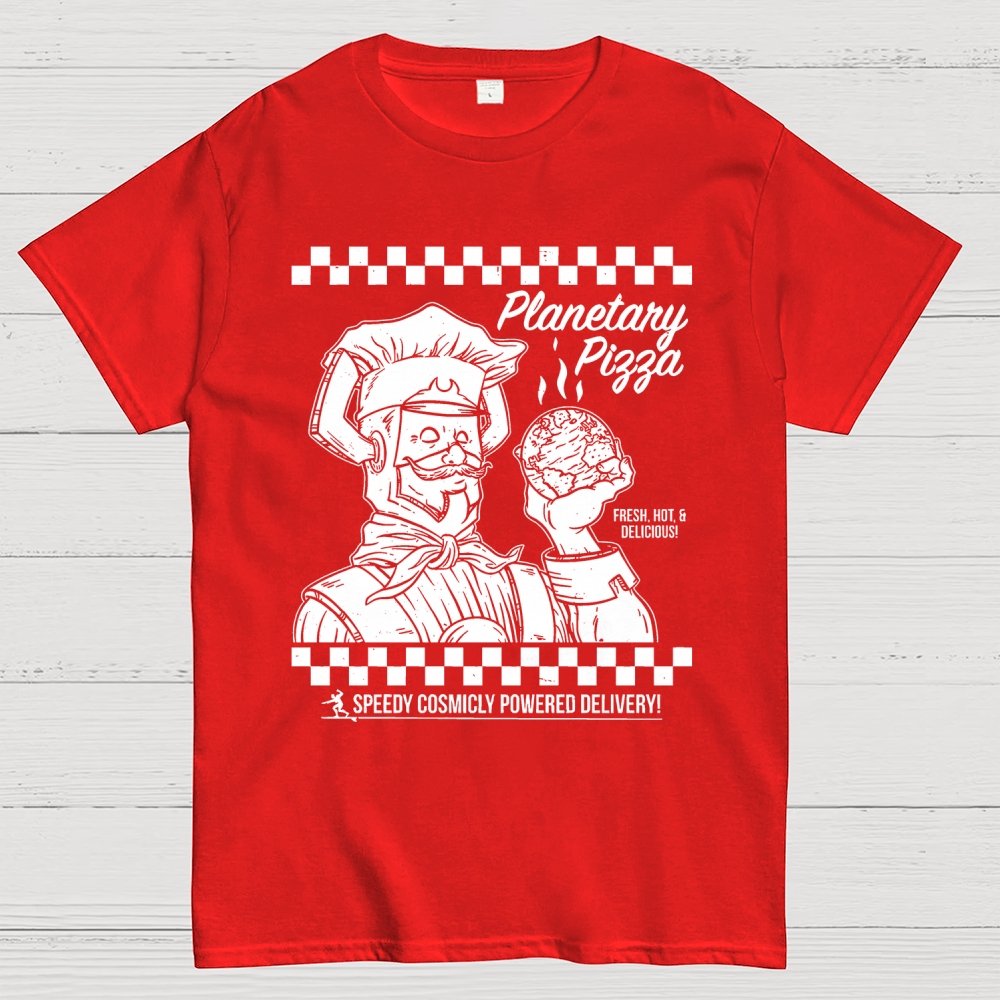 Planetary Pizza Unisex Geek T-Shirt