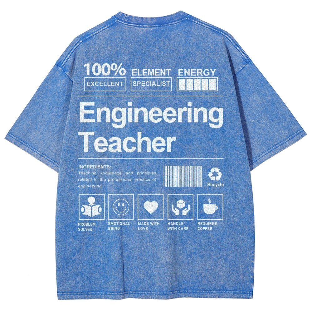 Engineering Teacher Unisex Washed T-Shirt