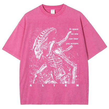 No One Can Hear You Scream Vintage Distressed T-shirt