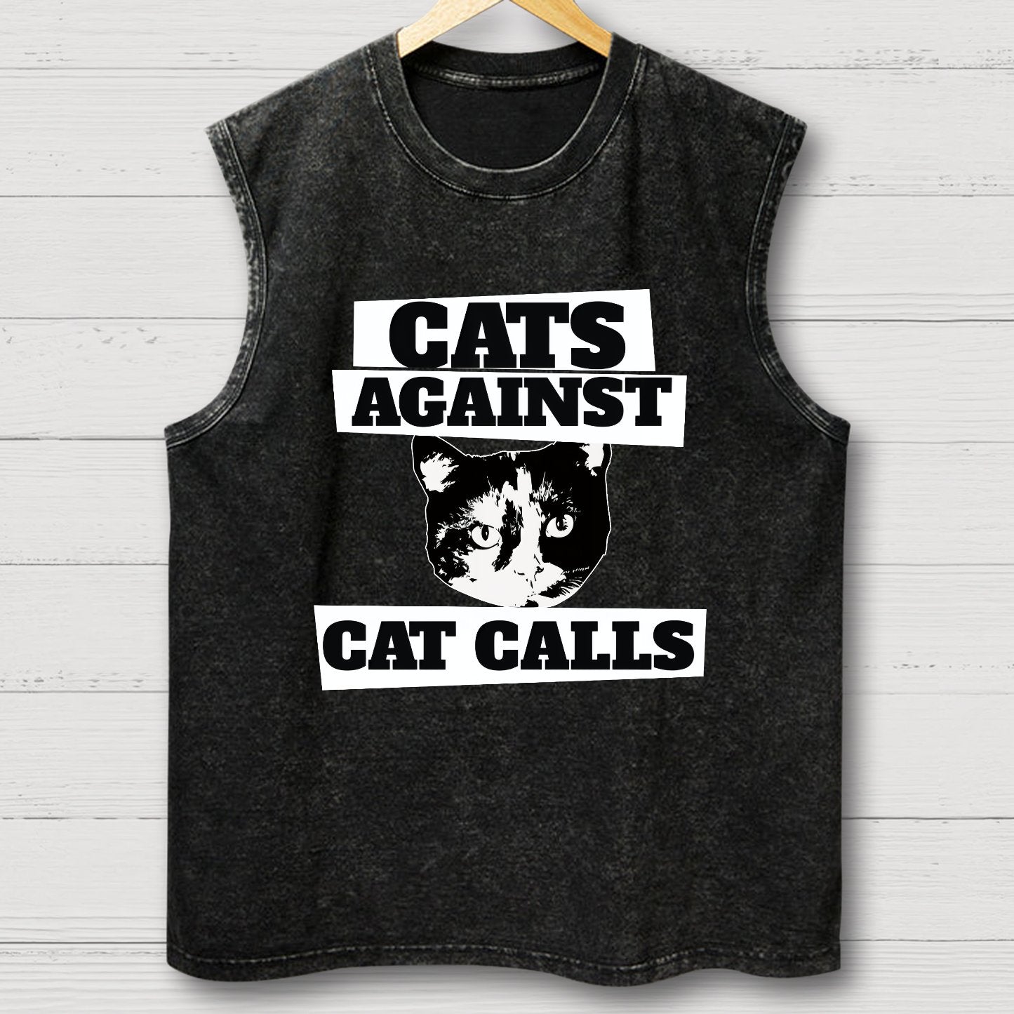 Cats against cat calls Vintage Distressed Washed Tank