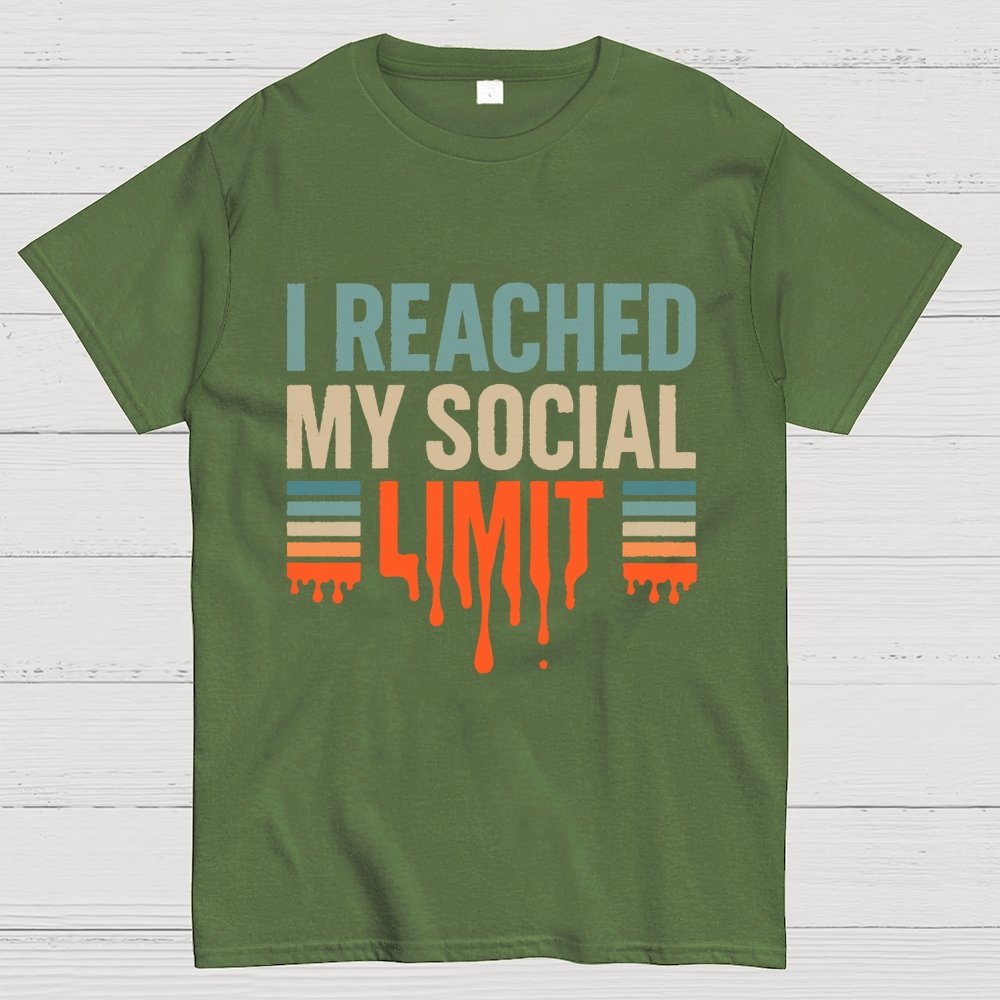 I Reached My Social Limit Geek T-Shirt