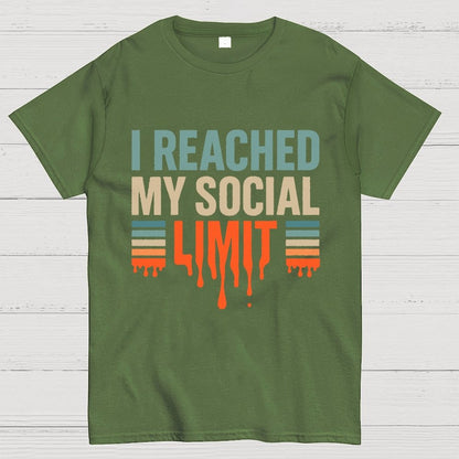 I Reached My Social Limit Geek T-Shirt