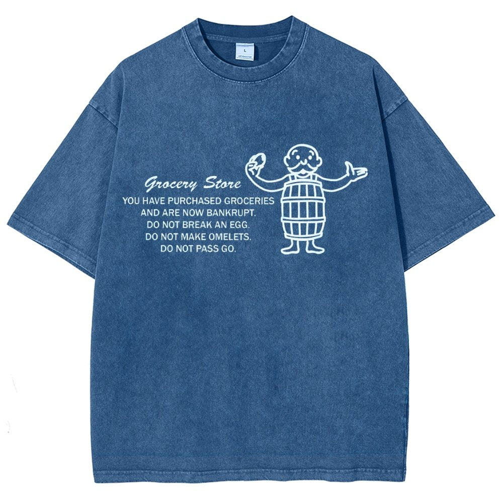 Chance on Eggs Pass Go Vintage Distressed T-shirt