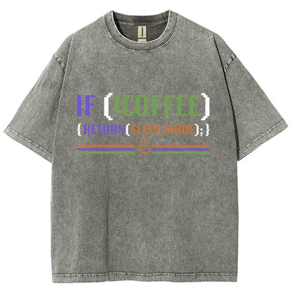 Coder Without Coffee Vintage Distressed T-shirt
