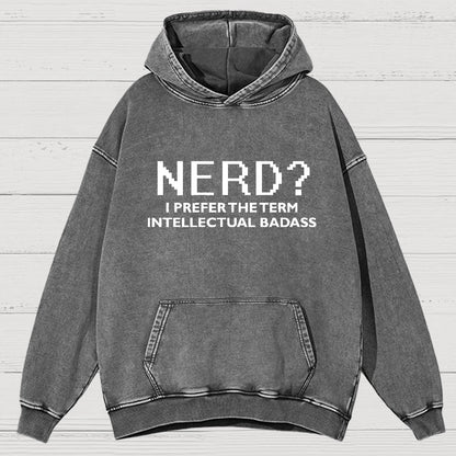 Funny Nerd Vintage Distressed Hoodie