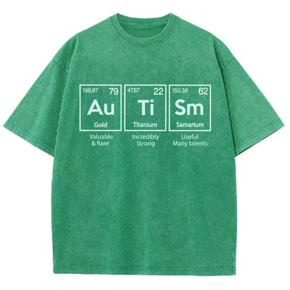 Autism Awareness Elements Periodic Vintage Distressed T-shirt