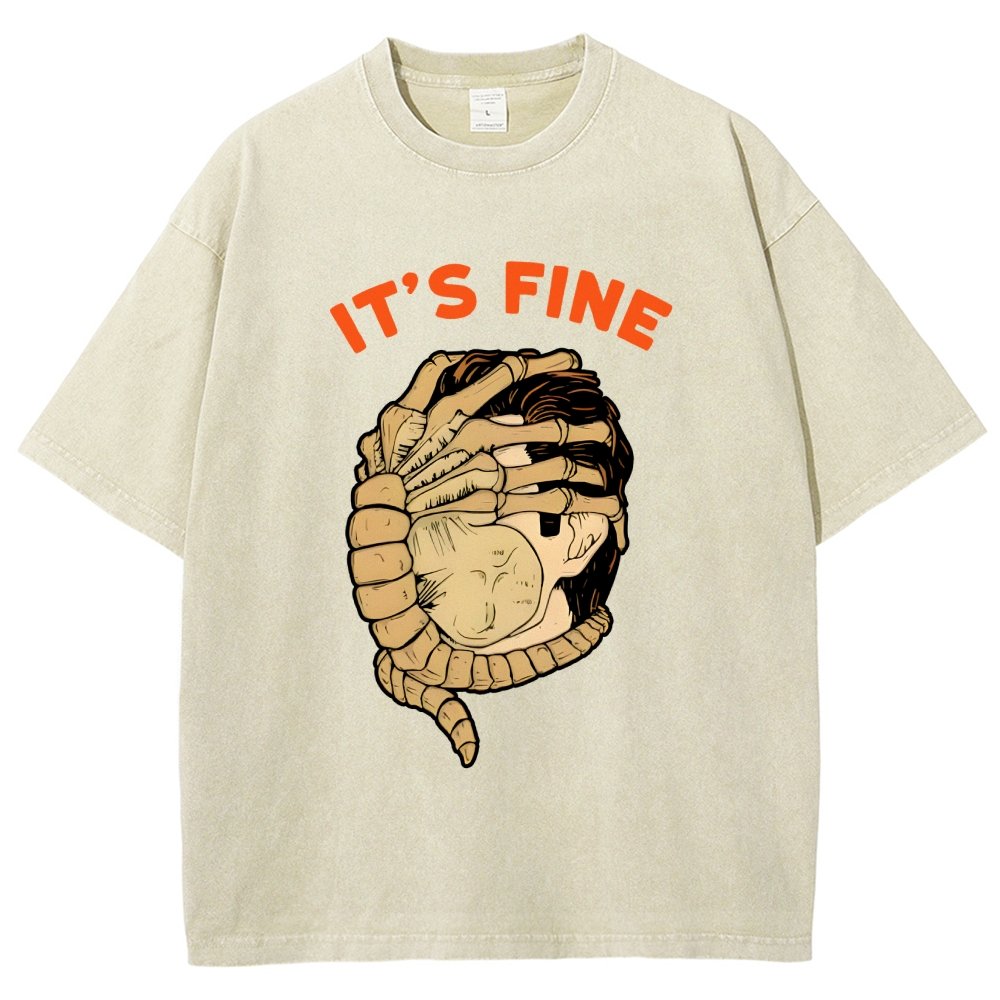 It’S Fine Vintage Distressed T-shirt