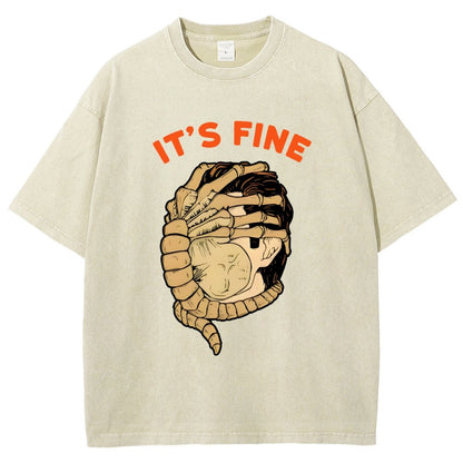 It’S Fine Vintage Distressed T-shirt