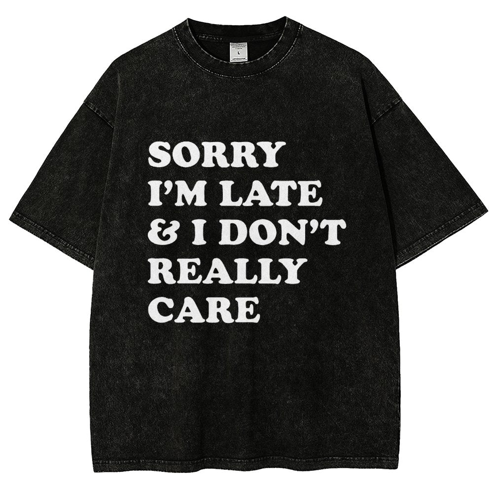 Sorry I'm Late Vintage Distressed T-shirt