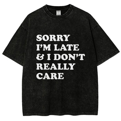 Sorry I'm Late Vintage Distressed T-shirt