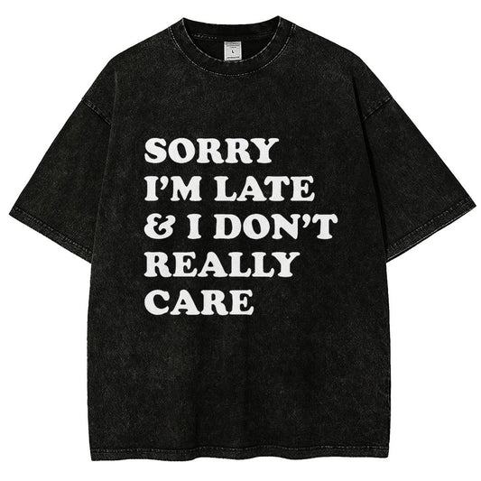 Sorry I'm Late Vintage Distressed T-shirt