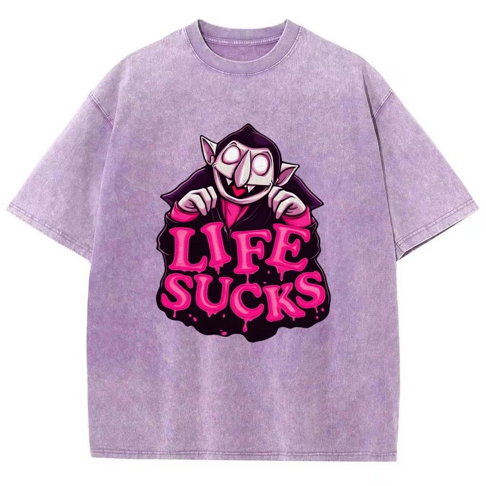 Life Sucks  Vintage Distressed T-shirt