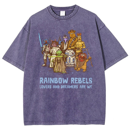 Rainbow Rebels Vintage Distressed T-shirt