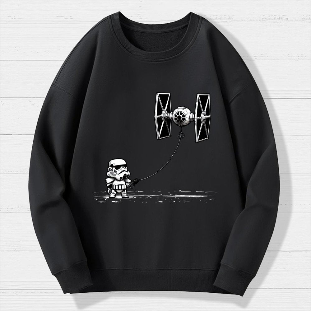 Flying The Galactic Alliance's Kite Geek Cotton Sweatshirt