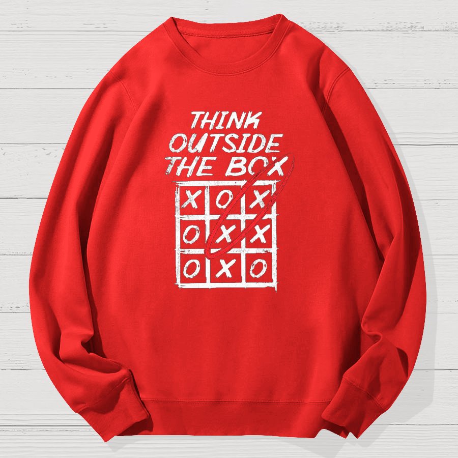 Think Outside The Box Nerd Geek Cotton Sweatshirt