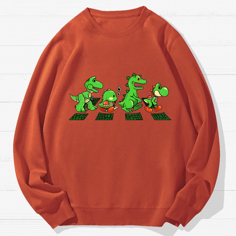 Green Scaly Road Geek Cotton Sweatshirt