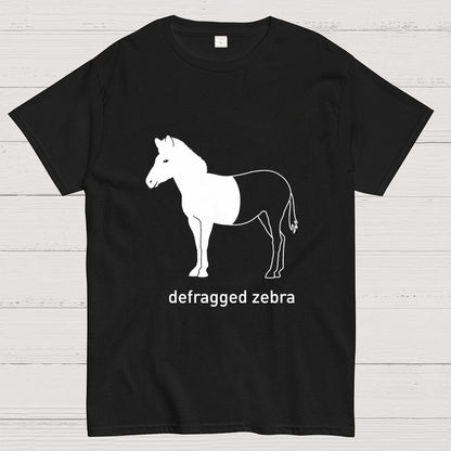 Defragged Zebra IT Geek T-Shirt