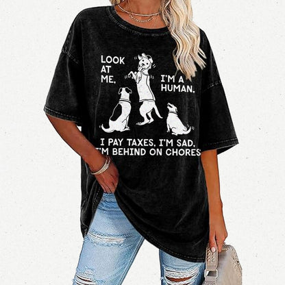 Dog Mocks Humans Vintage Distressed T-shirt