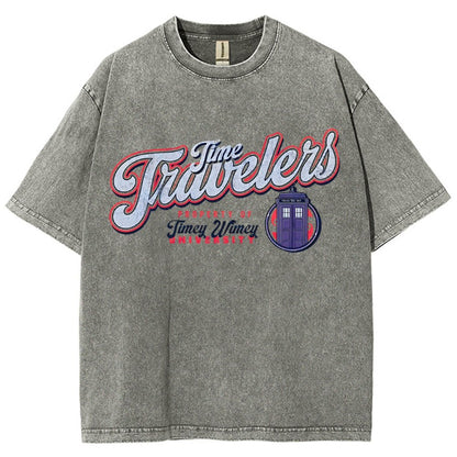 Timey Wimey University Vintage Distressed T-shirt