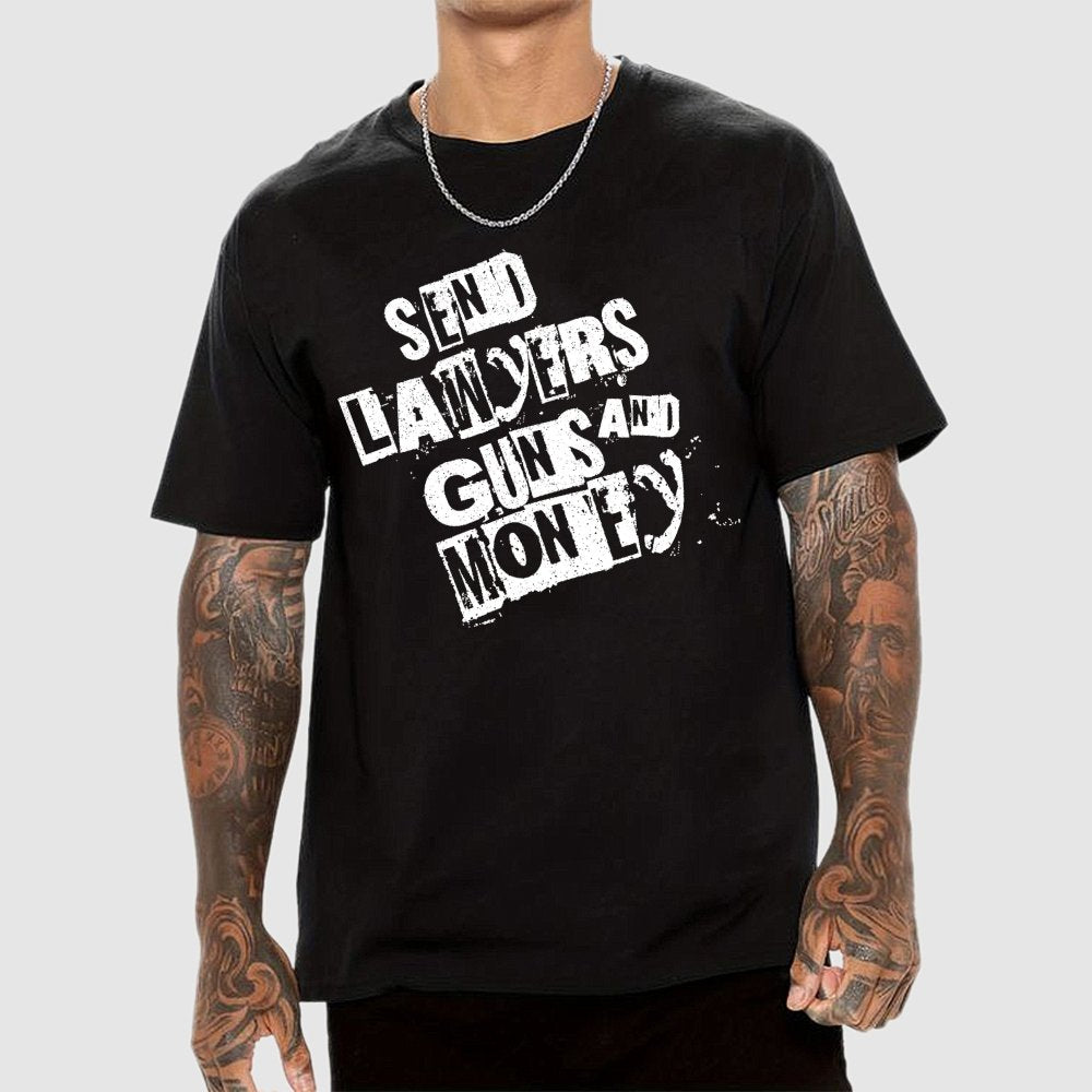 Send Lawyers Guns and Money Geek T-Shirt