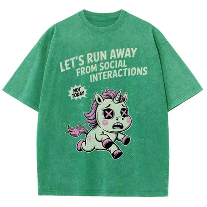 Let's Run Away Vintage Distressed T-shirt