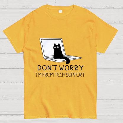 Funny Cat Tech Support Geek T-Shirt