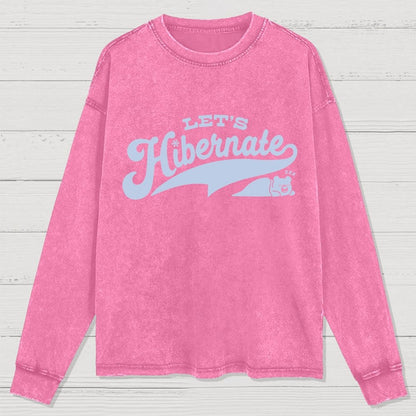 Team Bear Let's Hibernate Washed Long Sleeve Tee