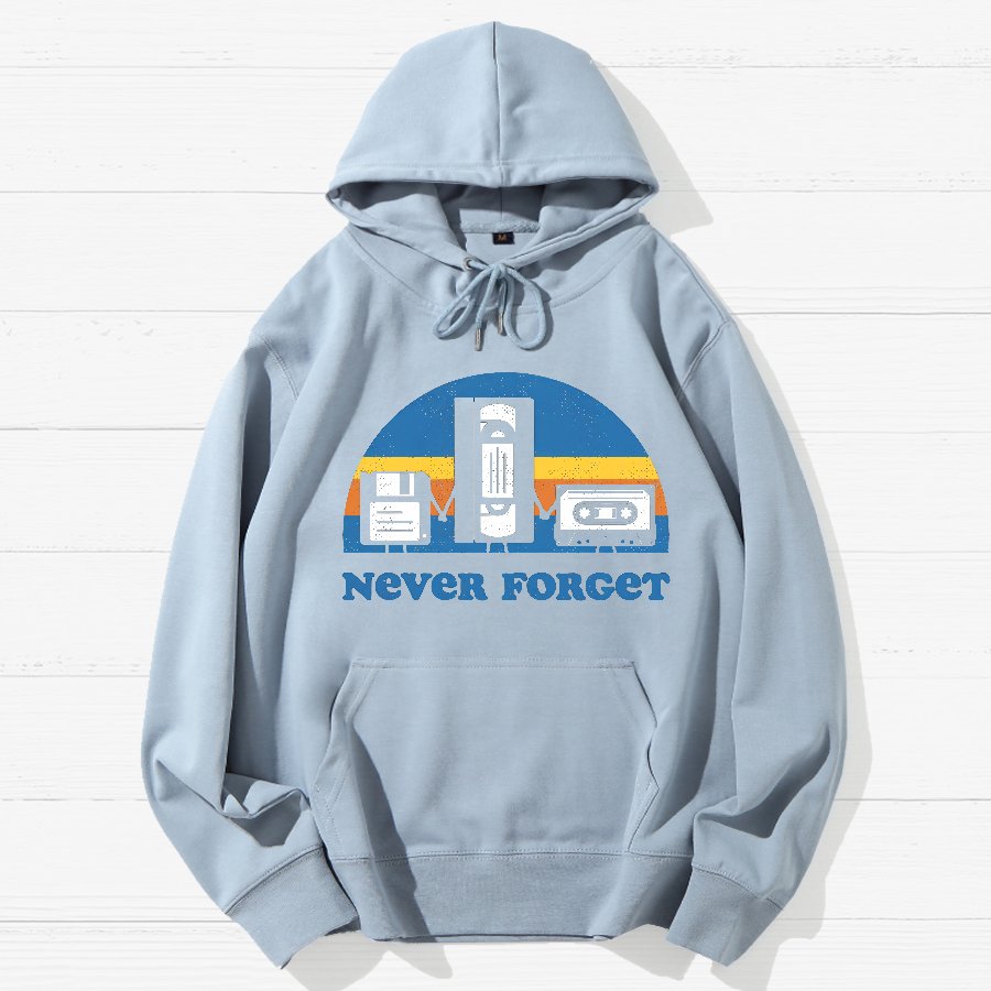 Never Forget Geek Cotton Hoodie