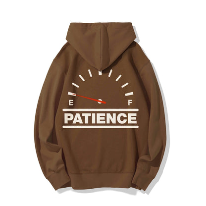 funny patience Printed Back Unisex Cotton Hoodie