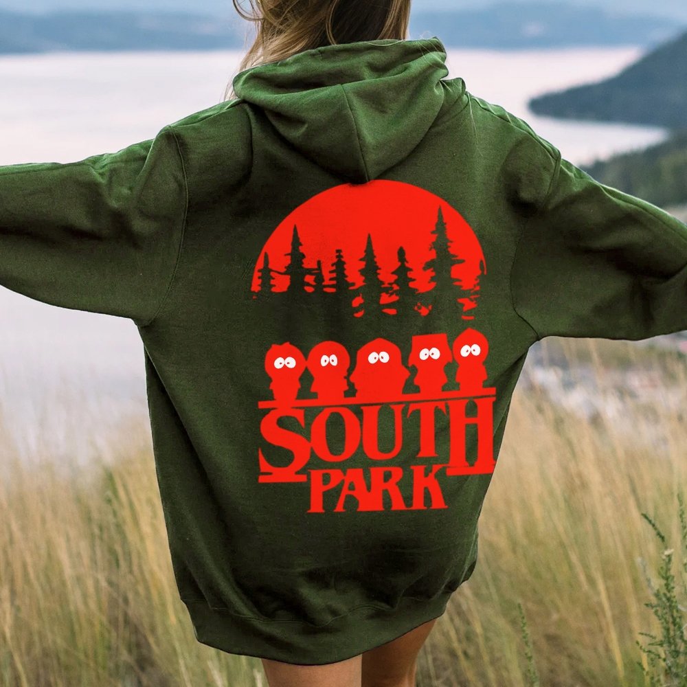 Stranger Park Inspired Art Printed Back Unisex Cotton Hoodie