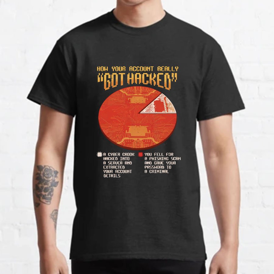 Cyber Security Funny White Hat Hacker Geeky T-Shirt