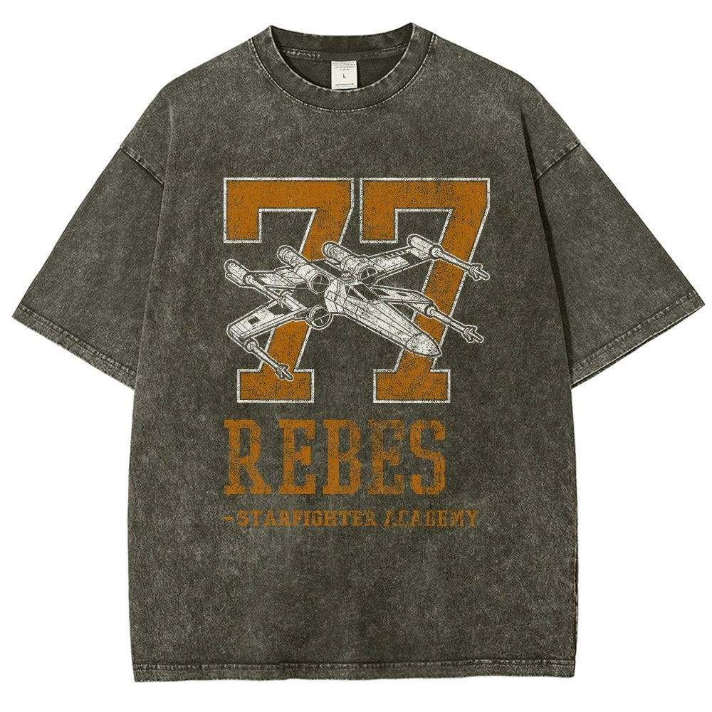 Galactic Fighter Academy Vintage Distressed T-shirt