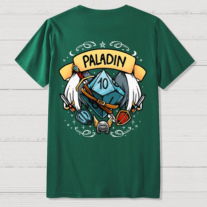 Paladin Dice Front And Back Printing Geek T-Shirt