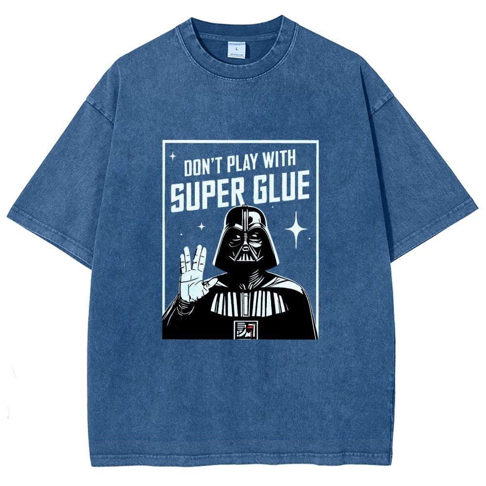 City Safety Tip Keep away from super glue Vintage Distressed T-shirt