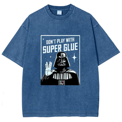 City Safety Tip Keep away from super glue Vintage Distressed T-shirt