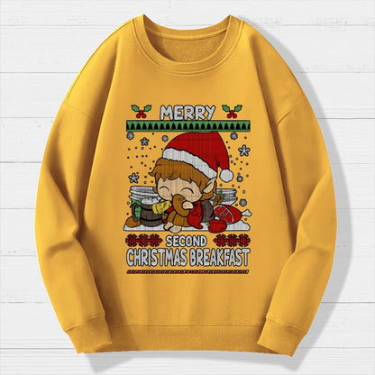 Extra breakfast Christmas Geek Cotton Sweatshirt