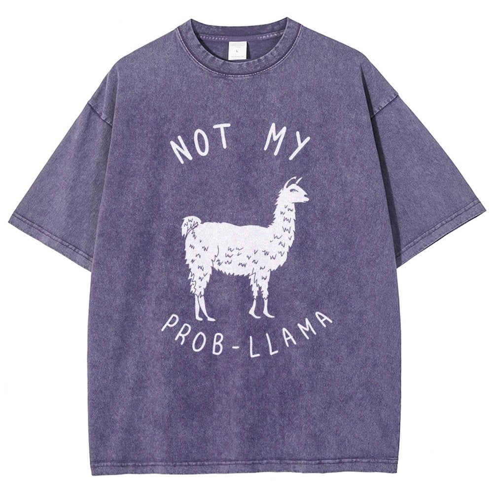 Not My Probllama Vintage Distressed T-shirt